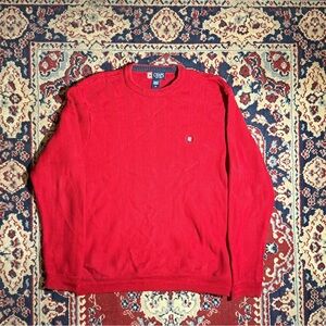 Chaps Men's Vibrant Red Crewneck Sweater